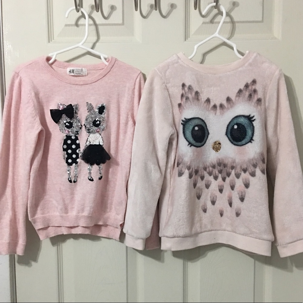 2 H&M Pink Sweater Bundle - Size 4-6